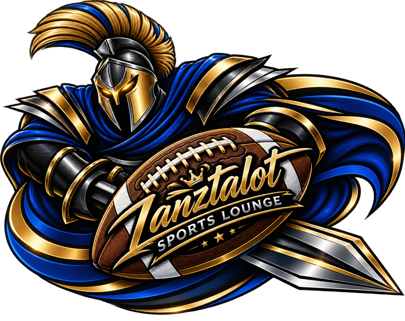 Lantzalot Sports Lounge knight logo